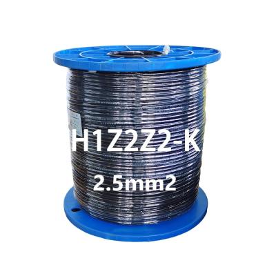 中国 Flexible Tinned Copper Conductor H1Z2Z2-K 2.5mm2 European Standard LSZH Industrial Solar Class 5 Solar PV Wire Solar Panel Cable 販売のため