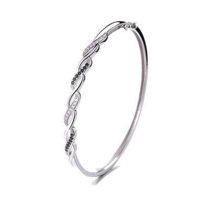 China CLASSIC Custom Infinity 925 Silver Jewelry Charms Open Cuff Bracelet For Women for sale