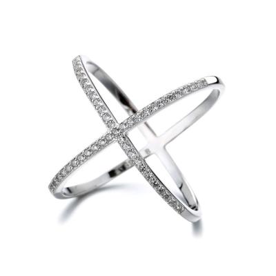 China New Arrivel 2020 FASHIONABLE 925 Silver Cross Rings In Punk Design Index Finger Rings For Women for sale