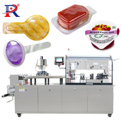 China Olive Oil Jam Sauce Ketchup Honey Butter Cheese Paste Cream Food Automatic Liquid Marmalade Blister Packing Packaging Machine for sale