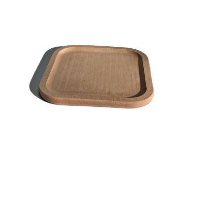 China Wooden Serving Dish Sets Solid Wood Small Sustainable Wholesale For Food And Snacks Rustic Wood White Coasters for sale