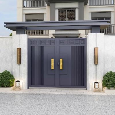 China Easily Assembled Customized European and American style Metal Pivot Door Modern Aluminum Entry Door Villa House entry door for sale