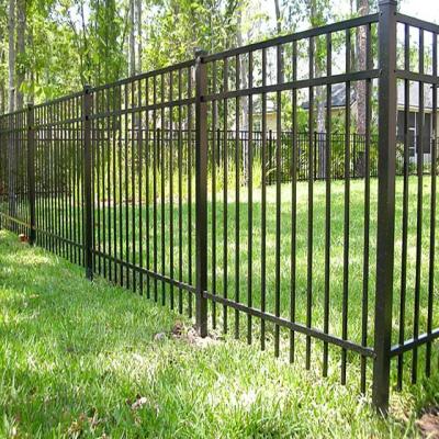 China Easily Assembled Home Garden Ornamental Powder Coated Black Metal Panel Aluminum Fence for sale