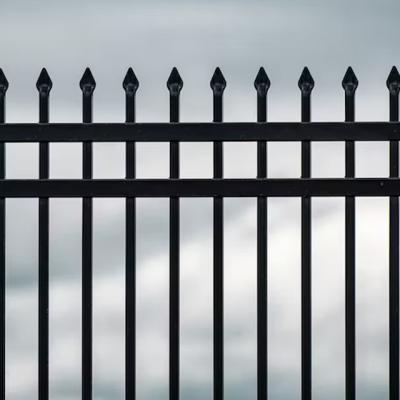 China Easily Assembled 2.1m high black fence commercial steel fence/ Security Fencing Picket/ Garden Fence panels for sale