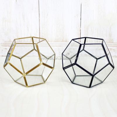 China Factory Wholesale OEM Black Gold Geometric Mini Greenhouse 150 Degree Instant Temperature Difference Plants Geometric Mini Greenhouse for sale