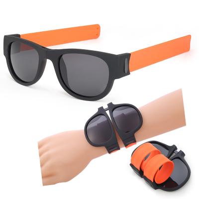 China Fashion Ring Sunglasses UV400 Plastic Silicone Strap Noise Around Frame Foldable Polarized Sun Glasses for sale