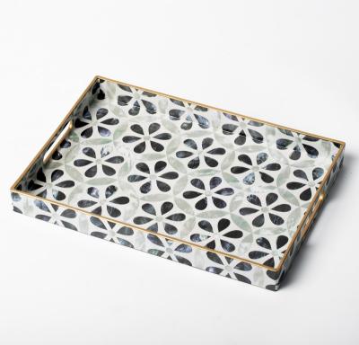 China New Arrival Sustainable Wholesale Price Food Serving Tray Decorative Luxury Trays for sale