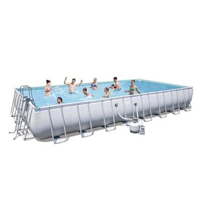 China Water Fun Sets 56623 Steel Power 31ft 4in x 16ft x 52in Tall Frame 52231L Over Ground Pool for sale