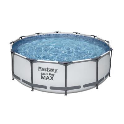 China STEEL: 39.2% Bestway 56418 Steel Pro Max 12ft x 39in Frame Outdoor Swimming 12 ft Above Ground Pool for sale