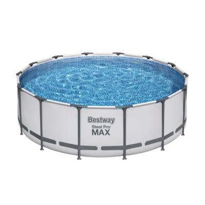 China Steel 46%; PVC 48%; ABS 2%; PE 2%; Other 2% Bestway 5612X Pro Max Steel 14ft x 48in Large Family Garden Above Ground Round Pool for sale