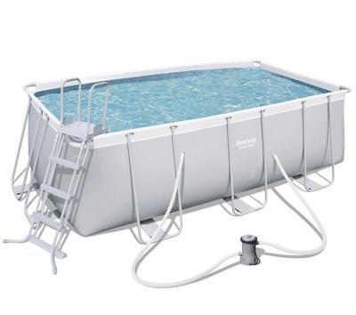 China Water Fun Sets Bestway 56456 Power Steel 13ft 6in X 6ft Frame 7in X 48in Rectangular Above Ground Pool for sale