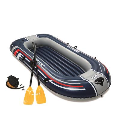 China Bestway 61068 Watersports Area 4in X 50in Hydro 8ft Treck X2 Raft Set Rowing Fishing Inflatable Boat for sale