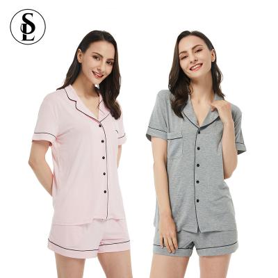 China Factory Designer QUICK DRY Soft Comfortable Bamboo Squishy Pajamas 2 Pieces Custom Pajamas For Women Set for sale