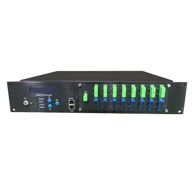 China 16 Fiber FTTH CATV 1550 PON WDM EDFA 8 32 Port Optical Amplifier EDFA 19dBmW~23dBm for sale