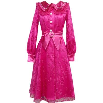 China Other flower pearls like women's temperament doll fashionable large size slimming slimming young-looking collar gap coat the new for sale