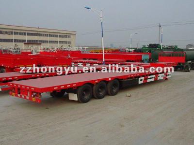 China Truck trailer 40feet 3 axle 2 axle flat bed semi trailers for sale / semi trailer for sale