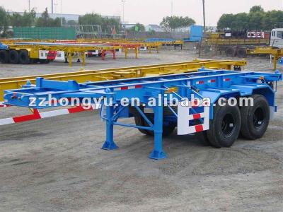 China Truck Trailer 20 feet 40feet 3 axle or 2axle container semi trailer / low bed semi trailer for sale