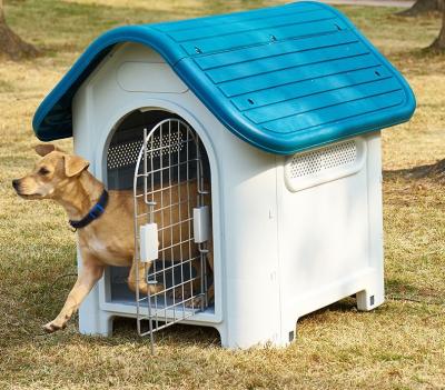 China Perro Dog Kennel Waterproof Indoor Outdoor Breathable Plastic Dog House Plastic Kennel for sale