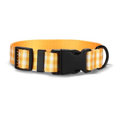 China Lights Dog Collar and Leash Set Nylon Metal Buckle Luxury Dog Collar for sale