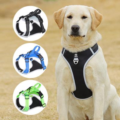 China High Quality Reflective Dog Harness Padded Adjustable Dog Chest Strap Belt Vest No Pull Dog Harness Custom Pet Supplier for sale