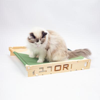 China New Fashion Products Sustainable Wooden Pet Bed Breathable High Metal Cot Dog Bed for sale