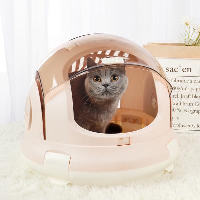 China Factory Viable Supplier Good Price Pet Carrier Backpack With Lock Safe Goods Portable Breathable Panoramic Space Capsule Cat Bag for sale