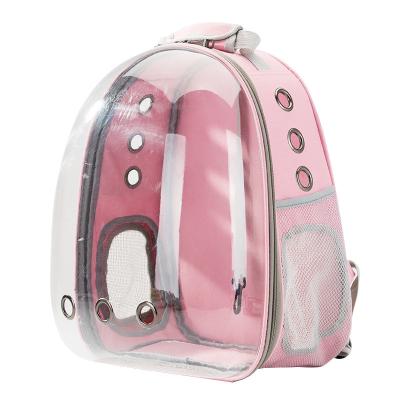 China High Quality Oxford Cloth Pet Travel Transparent Waterproof Bag Backpack Convenient Breathable PC Pet Stored Outdoor Carrier Bag for sale