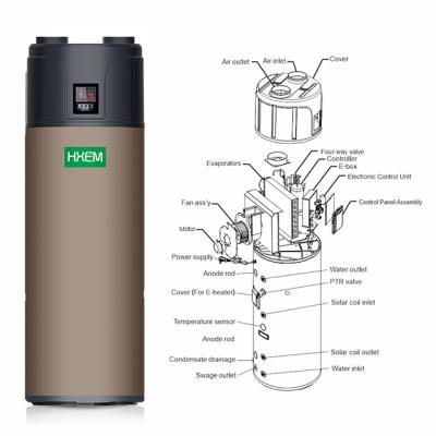 China Hotel manufacture sale R134a air source hot water heating system hot water heater for bathing for sale