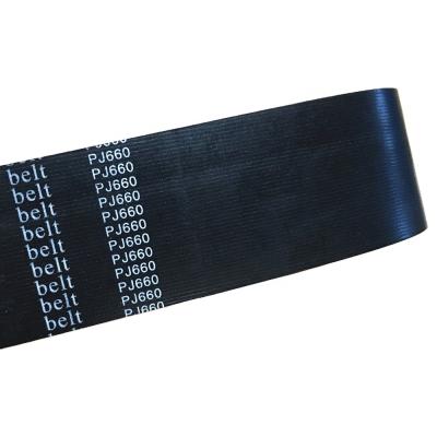 China Low Loud Rubber Multi Ribbed V-Belt, Poly Ribbed V BELT, PJ660 PJ BELT for sale