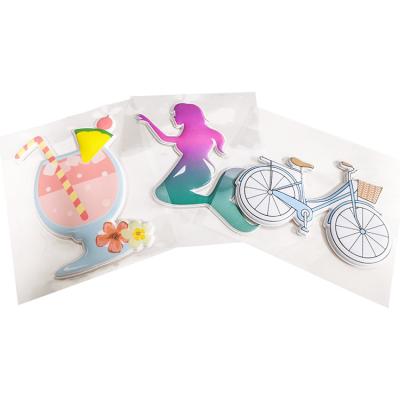 China Waterproof Custom Full Color Printing Kids Cartoon Embossed 3D Foam Puffy Stickers for sale