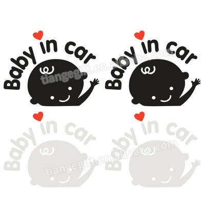 China UV Resistant Wholesale Curve Die Cut Baby Window Transfer In Car Decals Stickers for sale