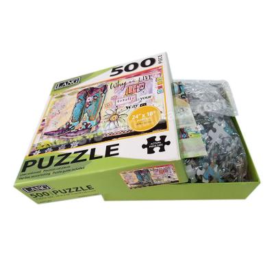 China Eco - Friendly Custom Logo Printing Paper Cardboard For Adults 1000 Piece Jigsaw Puzzles for sale