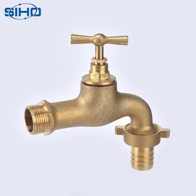 China Top Selling Washing Machine Nature Color Water Faucets Polished Garden Wall Mounted Brass Outdoor Faucet for sale