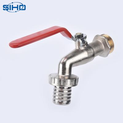 China Brass Wall Mounted Washing Machine Faucet 1/2 Inch Thread Bibcock Faucet With High Quality for sale