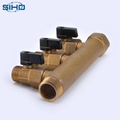 China Factory direct sale cheap 3 way brass manifold for floor heating system as picture for sale