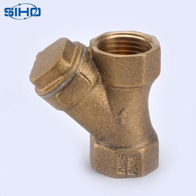 China General Yuhuan Y Tape Strainer Filter Valve Manufacturer Different Sizes Brass Thread Water Standard Normal Temperature Color Brass Ball for sale