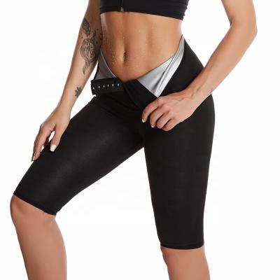 China New High Waist Sauna Fitness Gaiters Women Workout Lift Up Legging Fashion Solid Color Bodybuilding Jeggings Women Sweat Sauna Pants for sale