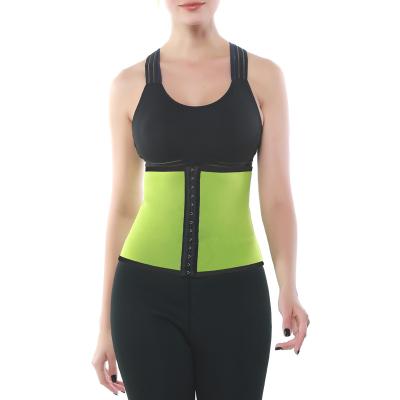 China Antibacterial Neoprene Waist Trimmer Belt Sweat Wrap Belly Toner Lumbosacral and Lumbar Support Sauna Suit Effect Trainer Green Abdominal Belts for sale