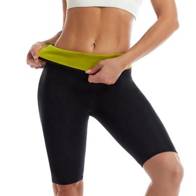 China New Breathable Women High Waist Slimming Pants Body Shaper Sauna Hot Sweat Capri For Fat Burning Thermo Neoprene Shapewear Gaiters for sale