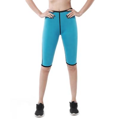 China Women Body Shaper Antibacterial Sauna Slimming Pants Thermo Hot Blue Neoprene High Waist Sweat Weight Loss Capris Workout Shapers Shapewear for sale