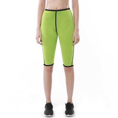 China Women Body Shaper Antibacterial Sauna Slimming Pants Thermo Hot Green Neoprene High Waist Sweat Weight Loss Capris Workout Shapers Shapewear for sale