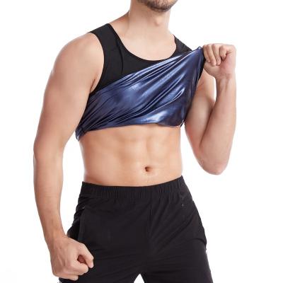 China QUICK DRY Trainer Sauna Suit Men Body Shaper Waist Sweatshirt Invest Slimming Fat Burner Knit Weight Loss Shirt Workout Tank Tops Shapewear for sale