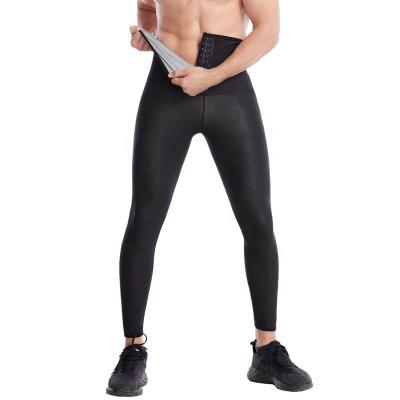 China QUICK DRY Mens Body Shaper Sauna Pants Sweat Waist Trainer Leggings Slimming Underwear Weight Loss Gaiters Workout Shapewear Compression for sale