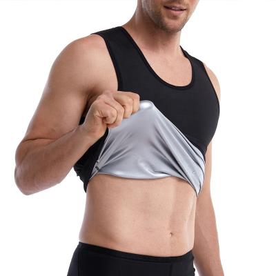 China QUICK DRY Men Sauna Sweat Vest Men Waist Trainer Sauna Suits Workout Tank Top Body Shaper Men Heat Trap Sweater Sweat Enhancing Shirt for sale