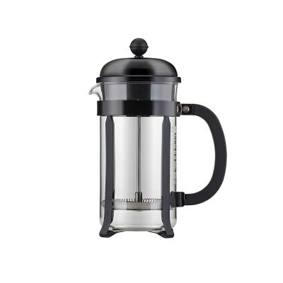 China Viable French Press Coffee Maker 800ml, Heat Resistant Borosilicate Glass Coffee Pot for sale