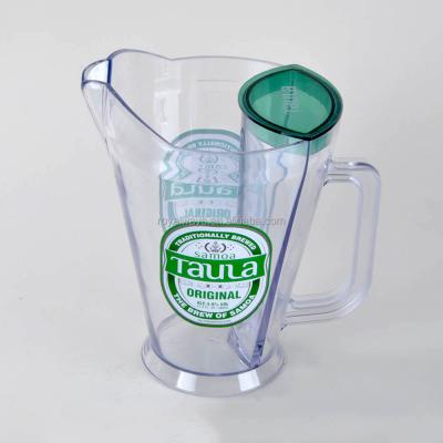 China Wholesale WATER PITCH Clear 1.5L Plastic AS PS Ice Fridge Beer Jug Juice Pitcher for sale