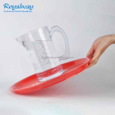 China Food Service Traditional Plastic Non-slip Round Rubber Paint Tray for sale