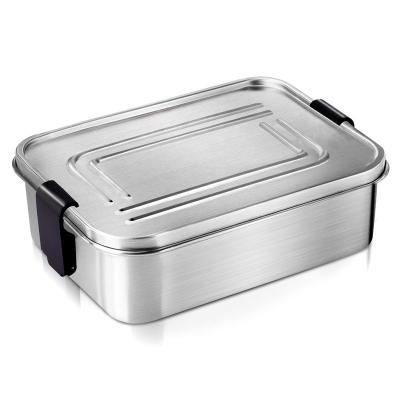 China Leak-proof lunch aohea loop storage boxes and bins stainless steel lunch box nylon bento for sale