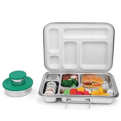 China Aohea 304 Stainless Steel Folding Freshness Preservation Bento Lunch Box Silicone Lunch Box for sale