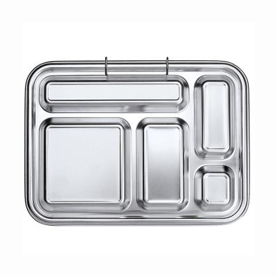 China Stainless Steel Plastic Lunch Box Food Container Thermos Bento Lunch Box Eco Lunch Box Bag Freshness Keeping For Kid for sale